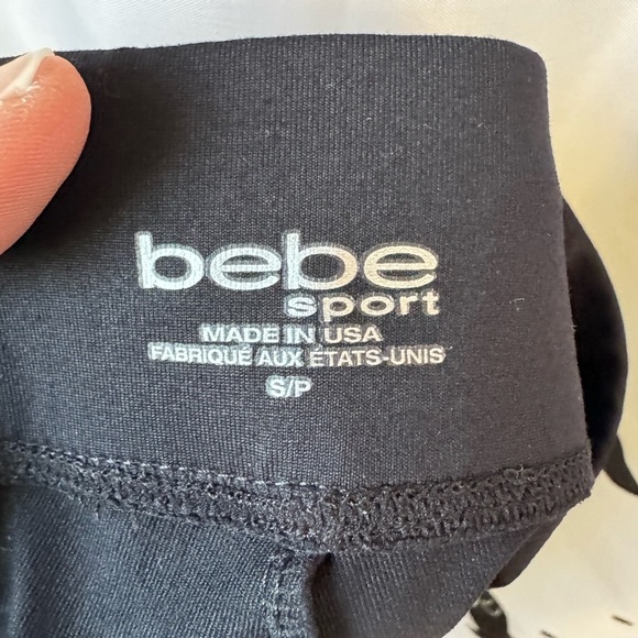 bebe Black Leggings Form-Fitting Stretchy Athleisure - Picture 4 of 5